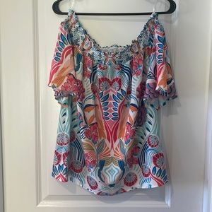 Flying Tomato Top - Beautiful Floral/Bird Print